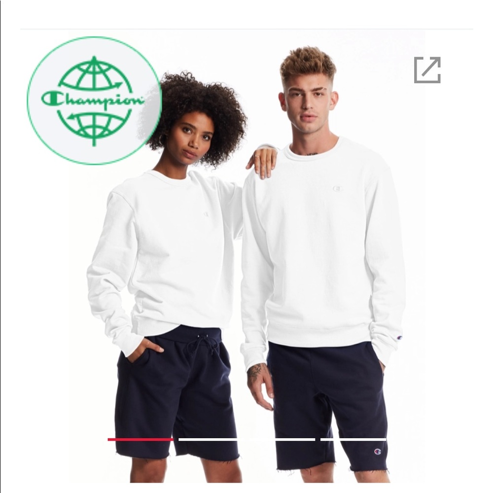 BRAND NEW Champion power blend fleece crew c logo